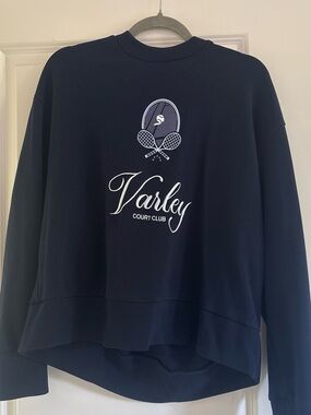 Varley Navy Crewneck Sweatshirt with Court Club Logo